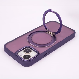 Mag Ring Rotating ümbris jaoks iPhone 15 Pro 6,1" lilla