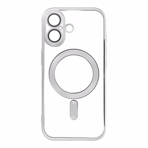 ELECTRO MAG COVER case compatible with MagSafe jaoks IPHONE 17 hõbedane