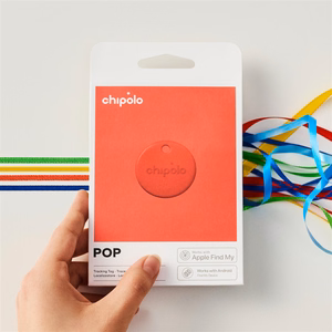 Chipolo POP Bluetooth-esemeleidja vahetatava patareiga iOS-i ja Androidi seadmetele, punane