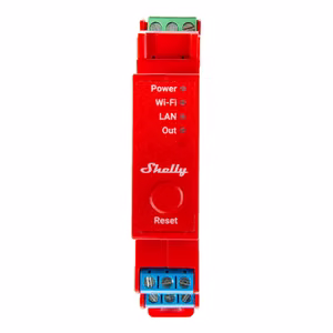 Shelly Pro 1PM DIN Rail Lüliti koos Power measurement, 1 channel, WiFi/LAN