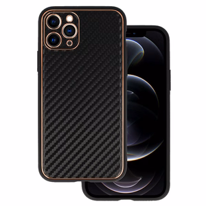 TEL PROTECT Leather Carbon Case for Iphone 11 Pro Black
