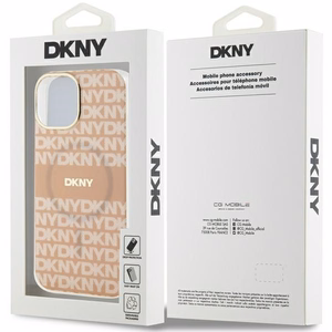 DKNY IML Mono & Stripe MagSafe ümbris jaoks iPhone 15 / 14 / 13 - roosa