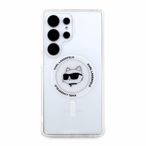 Ümbris Karl Lagerfeld Button Choupette Head Printed Logo MagSafe Samsung Galaxy S25 Ultra valge