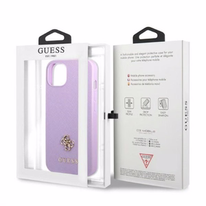 Guess GUHCP13SPS4MU iPhone 13 mini 5.4" lilla/lilla hardcase Saffiano 4G Small Metal Logo