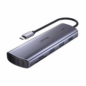 UNITEK Хаб USB-C 9-в-1, HDMI, VGA, SD, RJ45, PD 100W
