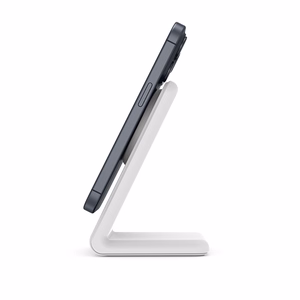 Crong MagSpot Stand kaks-ühes juhtmevaba laadija iPhone'ile ja AirPodsidele, MagSafe'iga ühilduv, valge