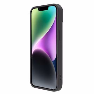 Nillkin CamShield Silky Silikoonist ümbris iPhone 14 Plus ümbris koos kaamerakaitsega Must