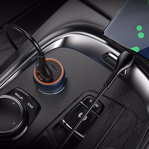 Автомобильное зарядное устройство Hoco USB A + USB C PD QC3.0 3A 20W Z46A металл серое