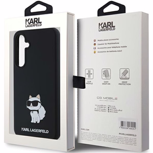 Силиконовый чехол Karl Lagerfeld Choupette для Samsung Galaxy A35 - чёрный