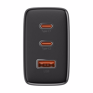 Wall laadija Baseus OS-Cube Pro 2xUSB-C + USB, 65W (must)