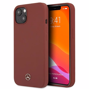 Mercedes Silicone Line ümbris iPhone 13 mini jaoks - punane