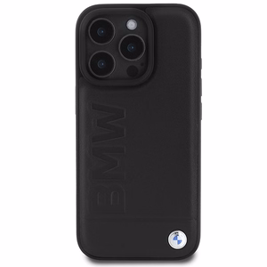 BMW Leather Hot Stamp MagSafe iPhone 16 Pro Max Ümbris - must
