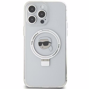 Karl Lagerfeld KLHMP15XHMRSKHH iPhone 15 Pro Max 6.7" белый/белый жёсткий чехол Ring Stand Karl Head MagSafe