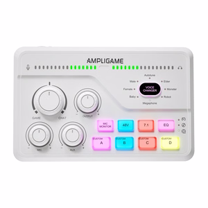 Fifine SC8W RGB mänguri mikser (valge)