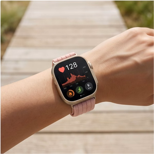 Tech-Protect Nylon Strap for Huawei Watch Fit 3 / 4 / 4 Pro / 5 / 5 Pro - Pink