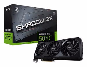 MSI GeForce RTX 5070 Ti 16G SHADOW 3X OC NVIDIA 16 GB GDDR7 graafikakaart BULK
