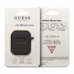 Силиконовый чехол Guess для AirPods 1 2 - чёрный