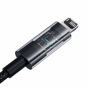 Baseus Gem USB-A kuni Lightning 2.4A kiirlaadimiskaabel 1 m, must