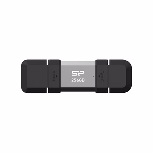 Silicon Power SP256GBUC3C51V1S USB mälupulk 256 GB USB Type-A / USB Type-C 3.2 Gen 1 (3.1 Gen 1) must, hõbedane