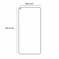 Karastatud klaas 2,5D jaoks Oppo A54 5G / A74 5G / A93 5G