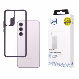 3mk Satin Armor Ümbris+ lilla jaoks Samsung Galaxy S24 - läbipaistev