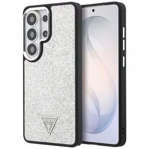 Guess ümbris Fixed Glitter Triangle MagSafe for Samsung Galaxy S26 Ultra hõbedane