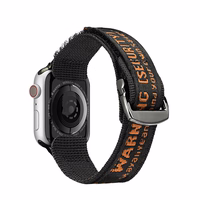Dux Ducis rihm (Outdoor versioon) Apple Watch Ultra rihm, SE, 9, 8, 7, 6, 5, 4, 3, 2, 1 (49, 45, 44, 42 mm) nailonist käepael must ja oranž