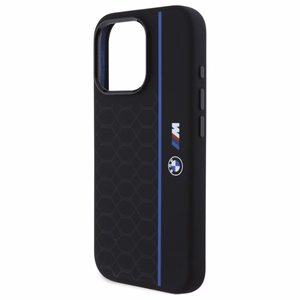BMW Silicone Hexagon sinine Line MagSafe Ümbris jaoks iPhone 16 Pro Max - must