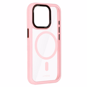 Liavec Hybrid Magsafe Clear Ümbris jaoks Iphone 15 Pro Max light roosa