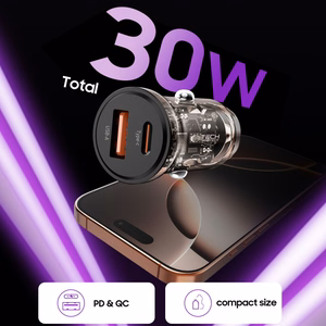 Tech-Protect CC01 30W 2-Port USB-A / USB-C Car Laadija - Must