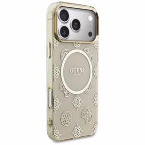 Guess IML Peony Dot MagSafe Ümbris for iPhone 17 Pro Max - beež