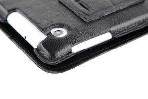 Ehtsast nahast ümbris Samsung Galaxy Tab P3100 jaoks, must