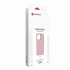 Ümbris jaoks iPhone 15 PRO MAX Forcell F-Protect Raam Premium ühilduv koos Magsafe roosa
