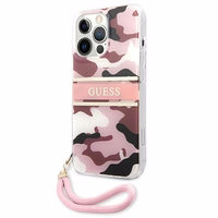 Guess GUHCP13LKCABPI iPhone 13 Pro / 13 6.1" roosa/roosa kõvakaaneline Camo rihmaga kollektsioon