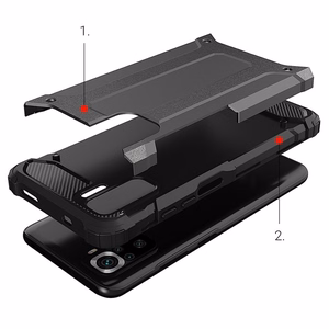 Hübriidarmor ümbris Tugev vastupidav kate Xiaomi Redmi Note 11T 5G / Redmi Note 11S 5G / Poco M4 Pro 5G sinine