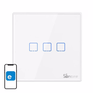 Nutikas Juhtmevaba Seina Lüliti Sonoff T2EU3C-RF 433MHz (3-channel)