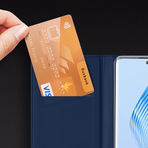 Dux Ducis Skin Pro Ümbris jaoks Honor Magic5 Flip Card Wallet Stand sinine