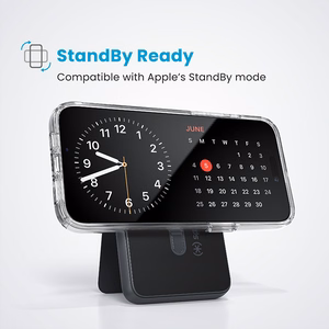 Speck StandyBank + ClickLock 5000 mAh magnetiline akupank tugijalaga, kuni 15 W juhtmevaba laadimine, MagSafe'iga ühilduv, must