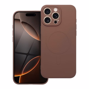 SILICONE MAG ÜMBRIS compatible with MagSafe jaoks IPHONE 16 Pro Max brown