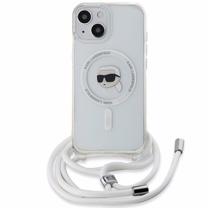 Karl Lagerfeld Crossbody IML Karl Head MagSafe ümbris jaoks iPhone 15 / 14 / 13 - läbipaistev