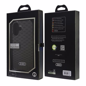Audi IML Stitching Pattern MagSafe iPhone 16 6.1" must/must hardcase AU-IMLMIP16-Q5/D3-BK