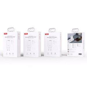 XO seinalaadija CE34 2x USB 2,4A, valge + USB-C-kaabel