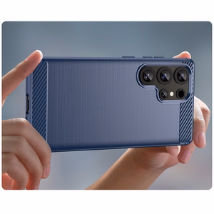 Carbon Ümbris jaoks Samsung Galaxy S25 Ultra - sinine