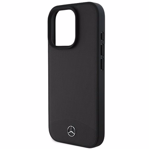 Mercedes Textured And Plain Leather MagSafe ümbris jaoks iPhone 16 Pro Max - must