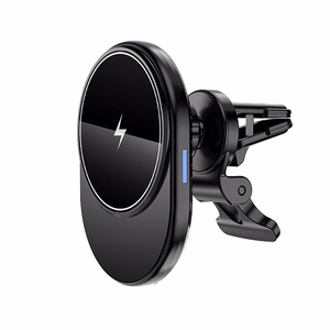 Setty MagSafe car air vent holder with inductive charging oval LED MS black QMUS-K-01