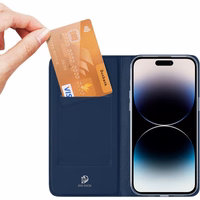 DUX DUCIS wallet ümbris SKIN PRO jaoks IPHONE 15 Pro sinine
