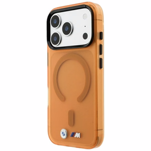 BMW M IML Frosted Metal Logo & Trims MagSafe ümbris mudelile iPhone 17 Pro / 18 Pro – oranž