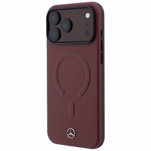 Mercedes 3D MagSafe nahast ümbris mudelile iPhone 17 Pro Max, tumesinine