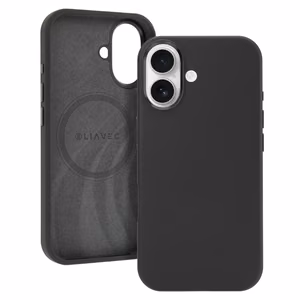 Liavec Silky чехол с металлической рамкой камеры для Iphone 17 черный