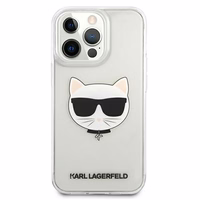 Karl Lagerfeld Choupette Head Case iPhone 13 Pro Max jaoks - Läbipaistev